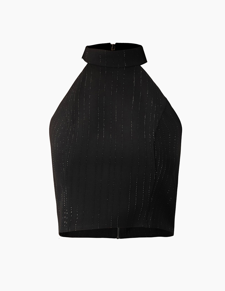 Top cuello halter escote sin escote tirante sin tirantes 7