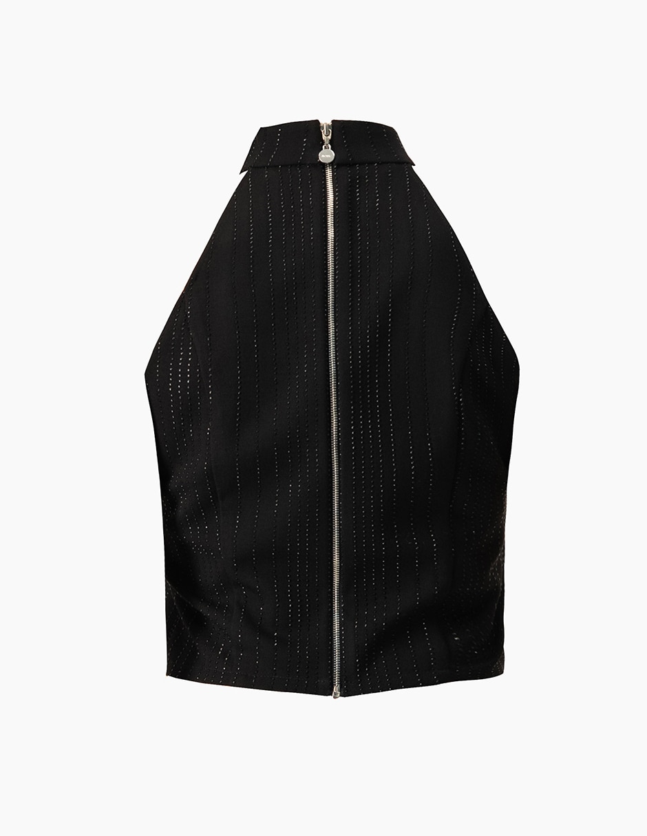 Top cuello halter escote sin escote tirante sin tirantes 8