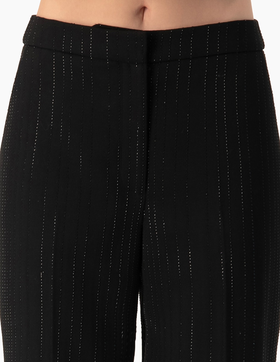 Pantal—n capri recto para mujer 5
