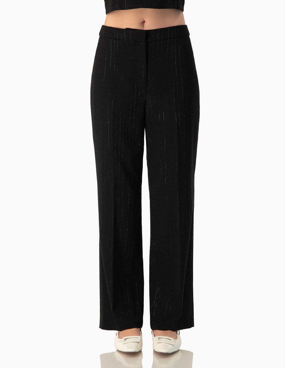 Pantal—n capri recto para mujer
