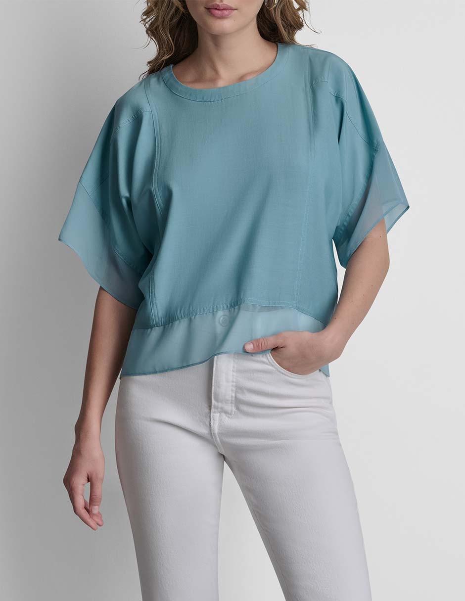 Blusa manga al codo para mujer 2