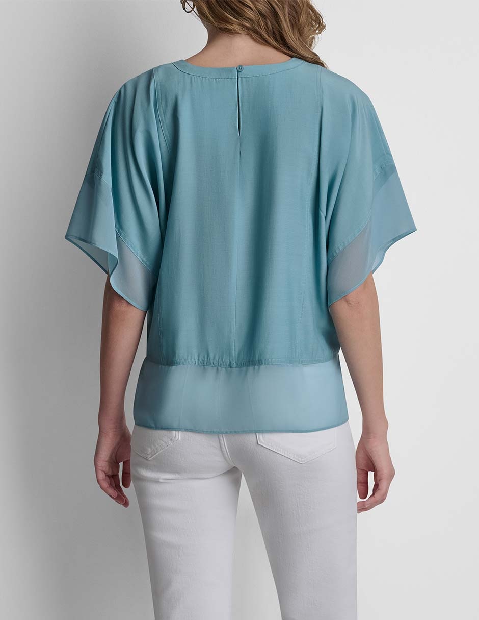Blusa manga al codo para mujer 3