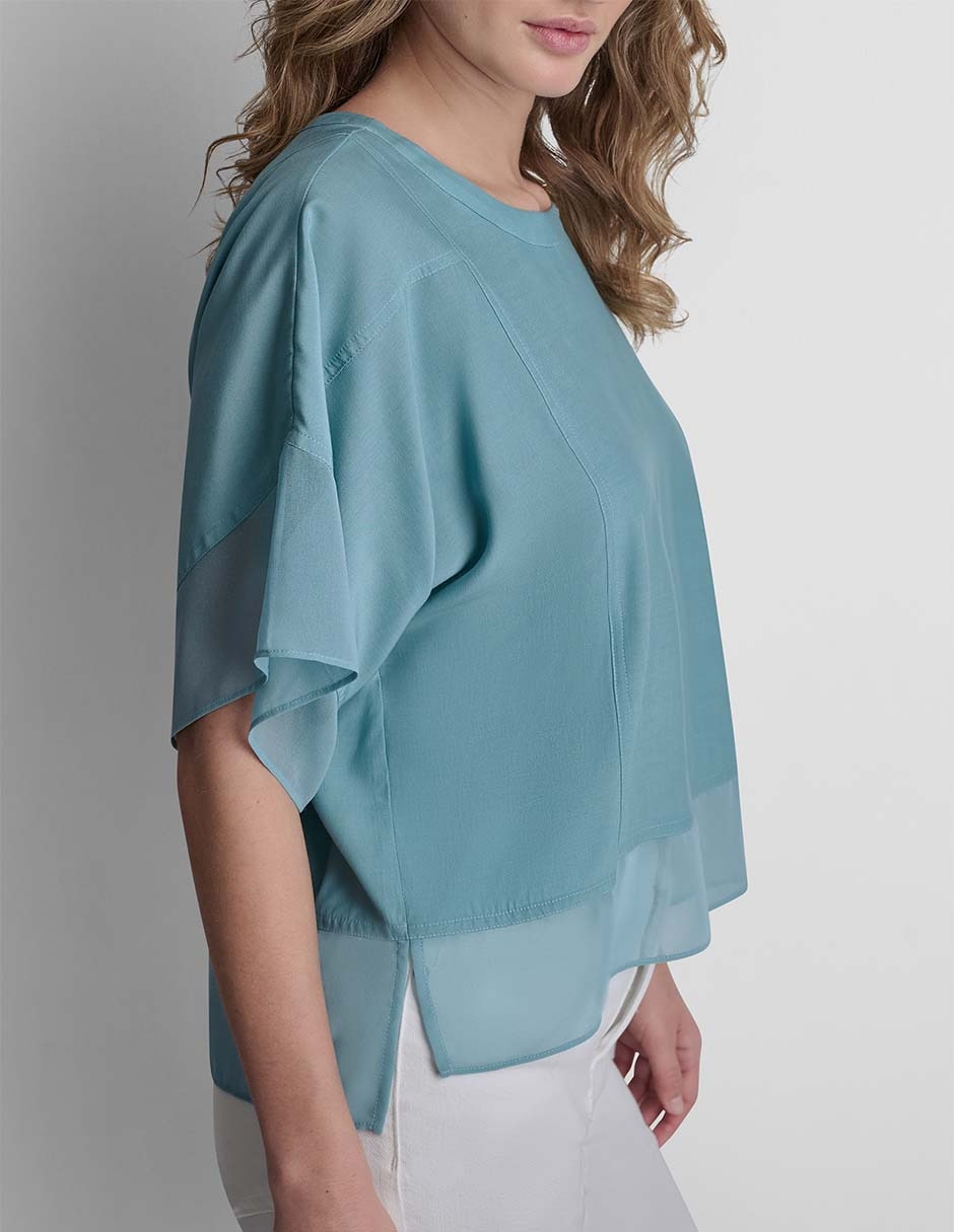 Blusa manga al codo para mujer 6