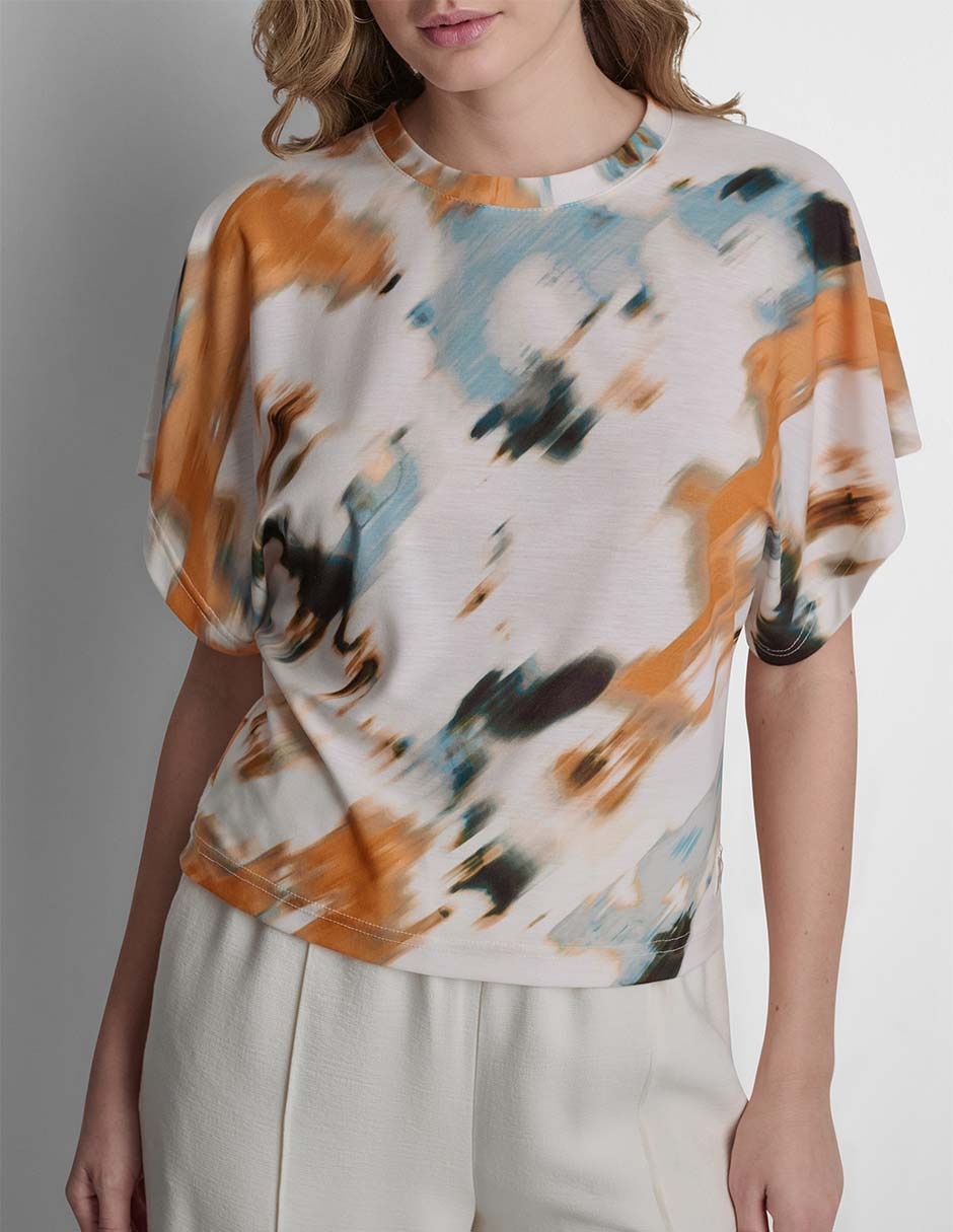 Blusa manga corta para mujer