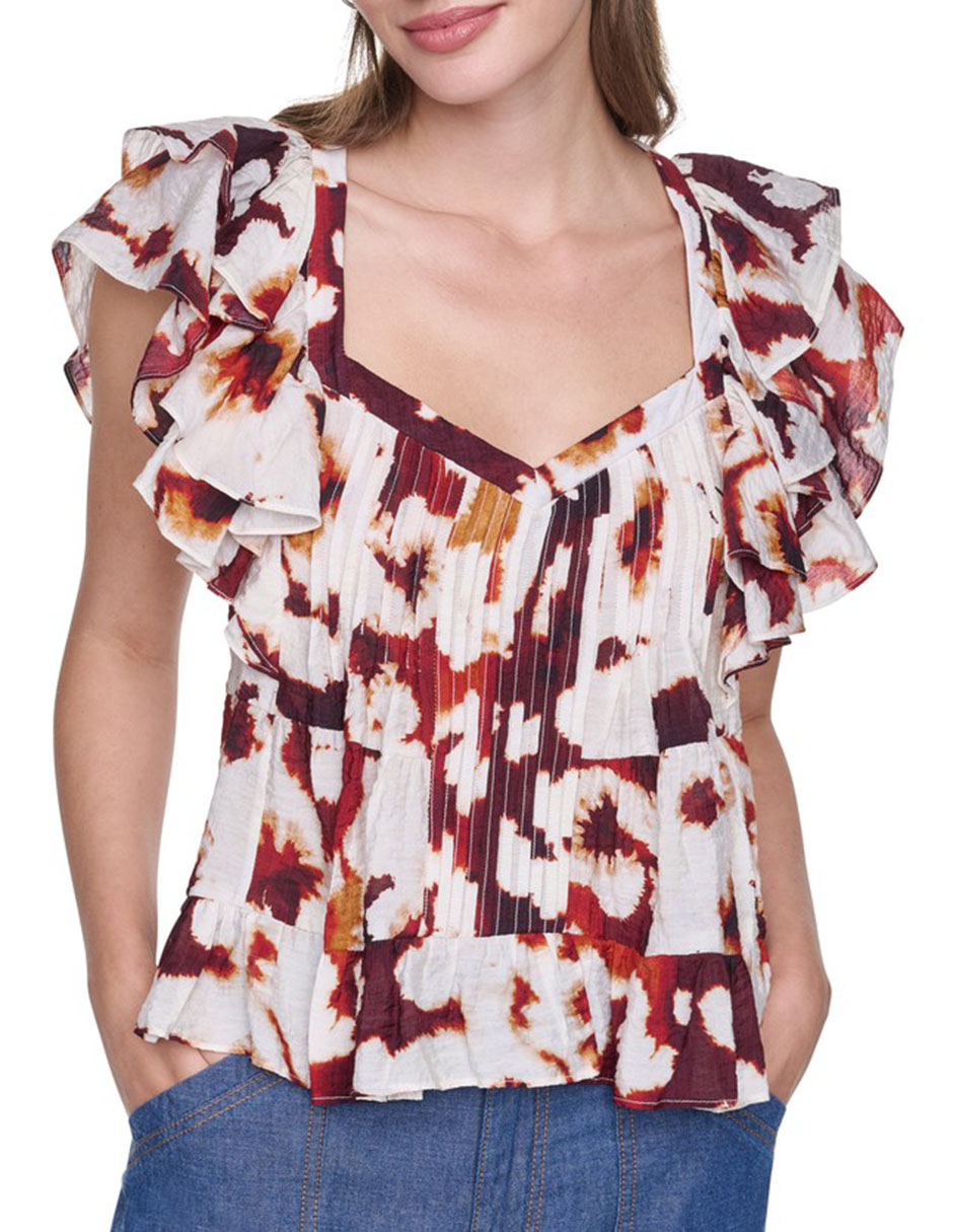 Blusa manga corta para mujer