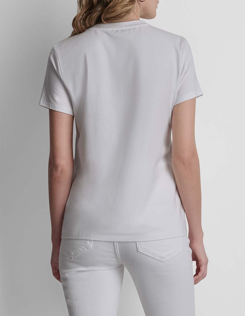 Playera manga corta cuello redondo para mujer 4