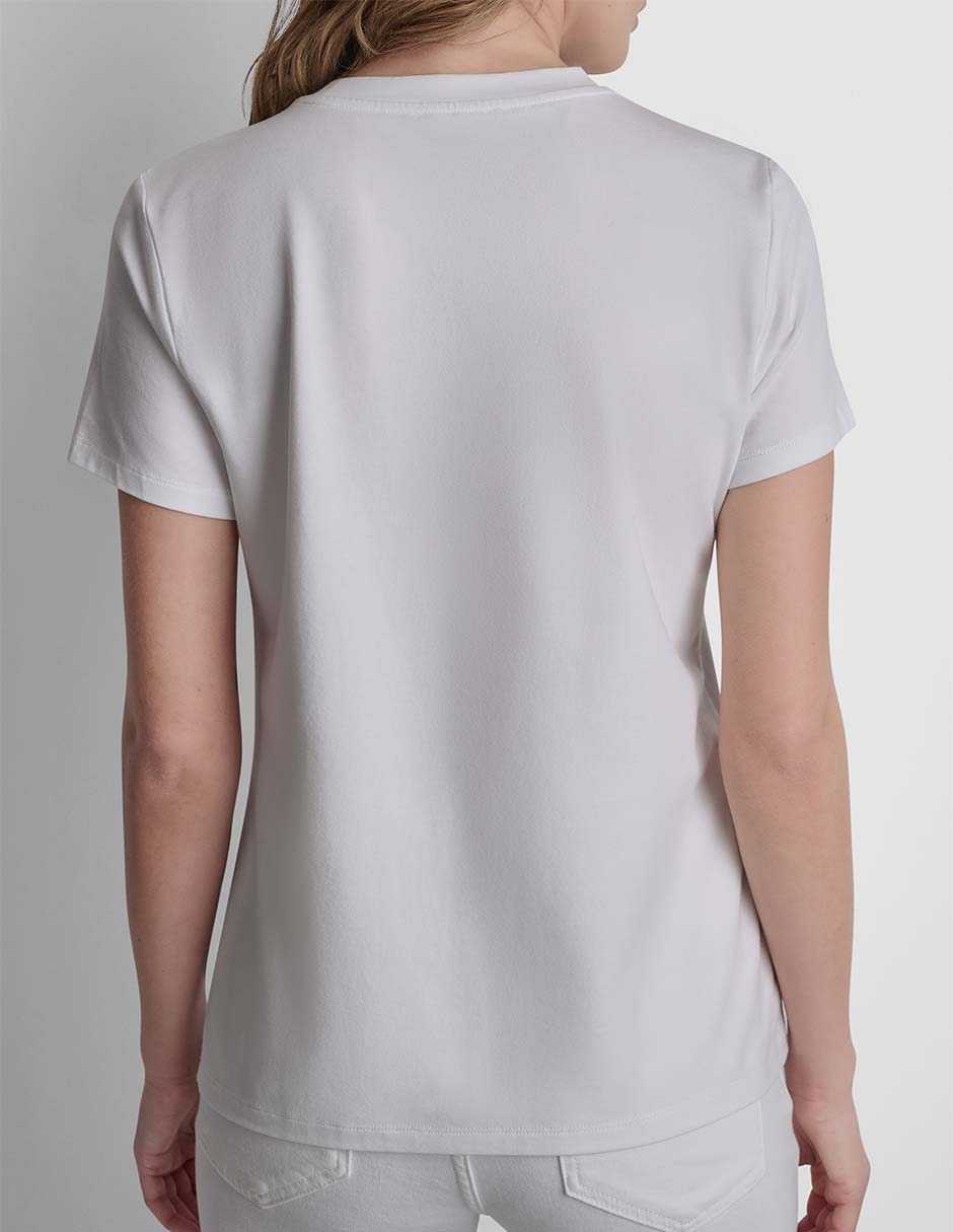 Playera manga corta cuello redondo para mujer 6