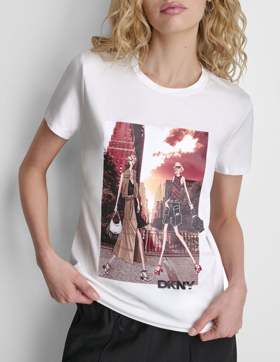 Playera manga corta cuello redondo para mujer Playera manga corta cuello redondo para mujer