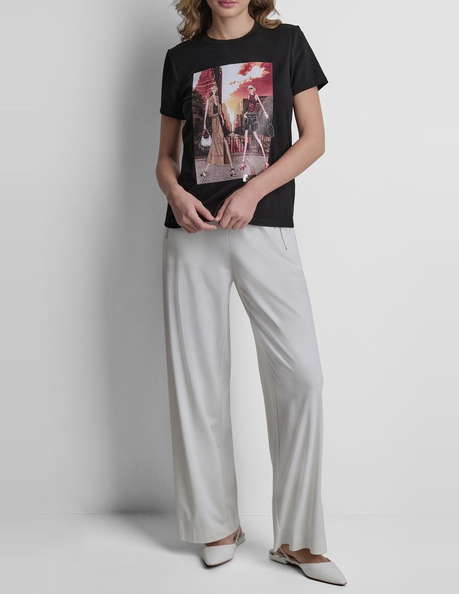 Playera manga corta cuello redondo para mujer 2