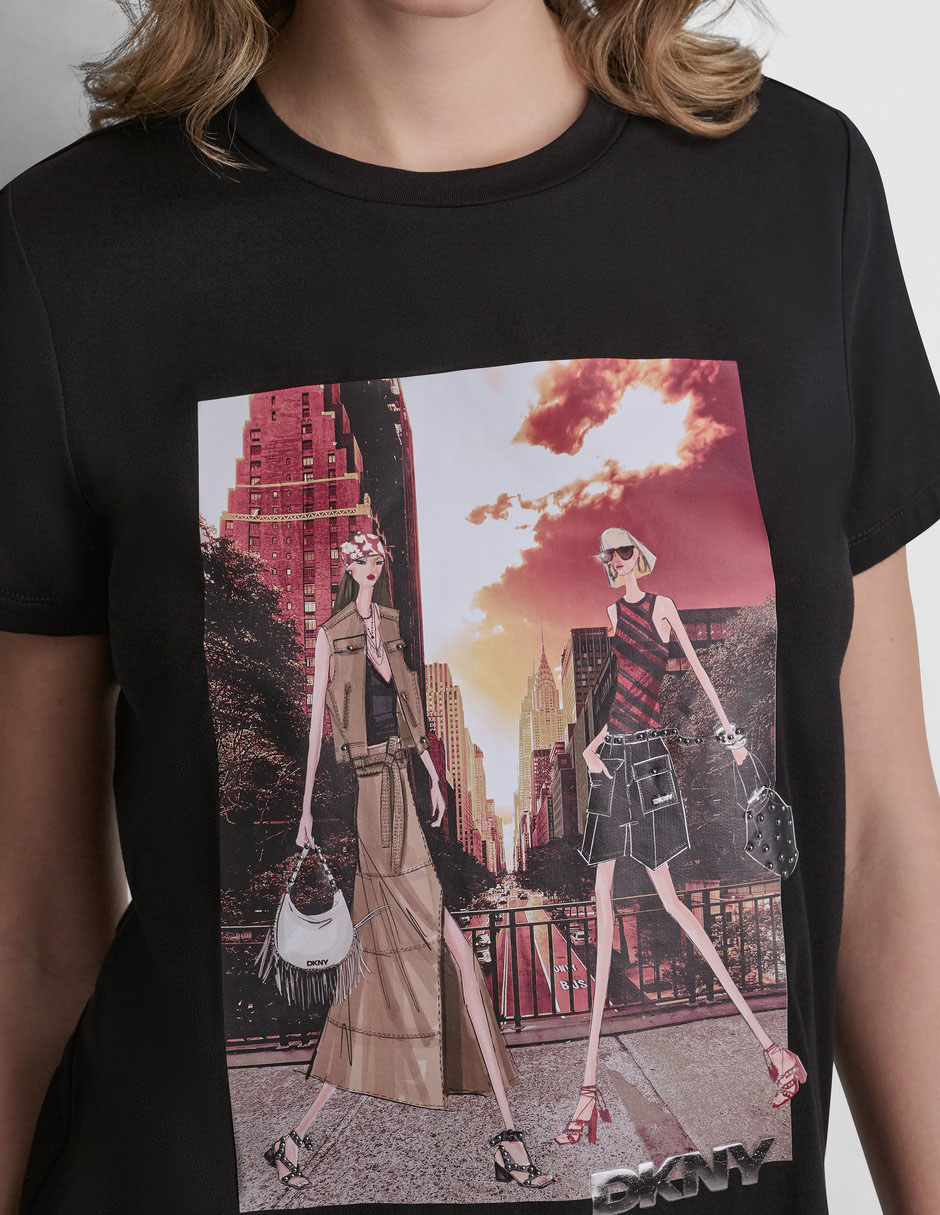 Playera manga corta cuello redondo para mujer 4