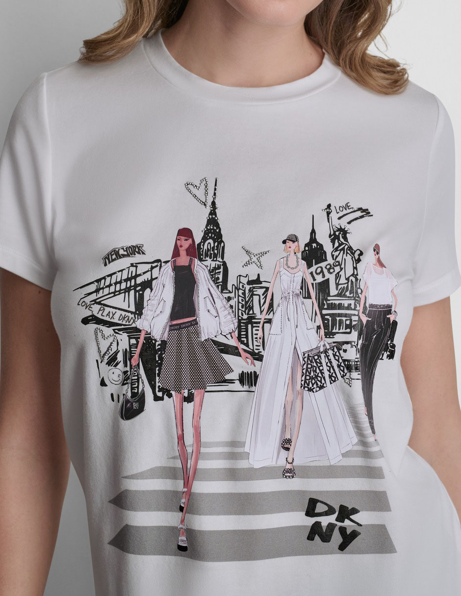 Playera manga corta cuello redondo para mujer 3