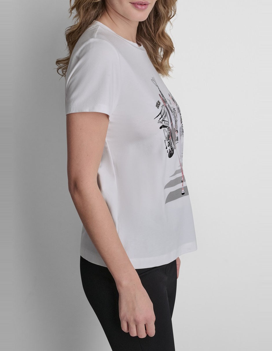 Playera manga corta cuello redondo para mujer 5