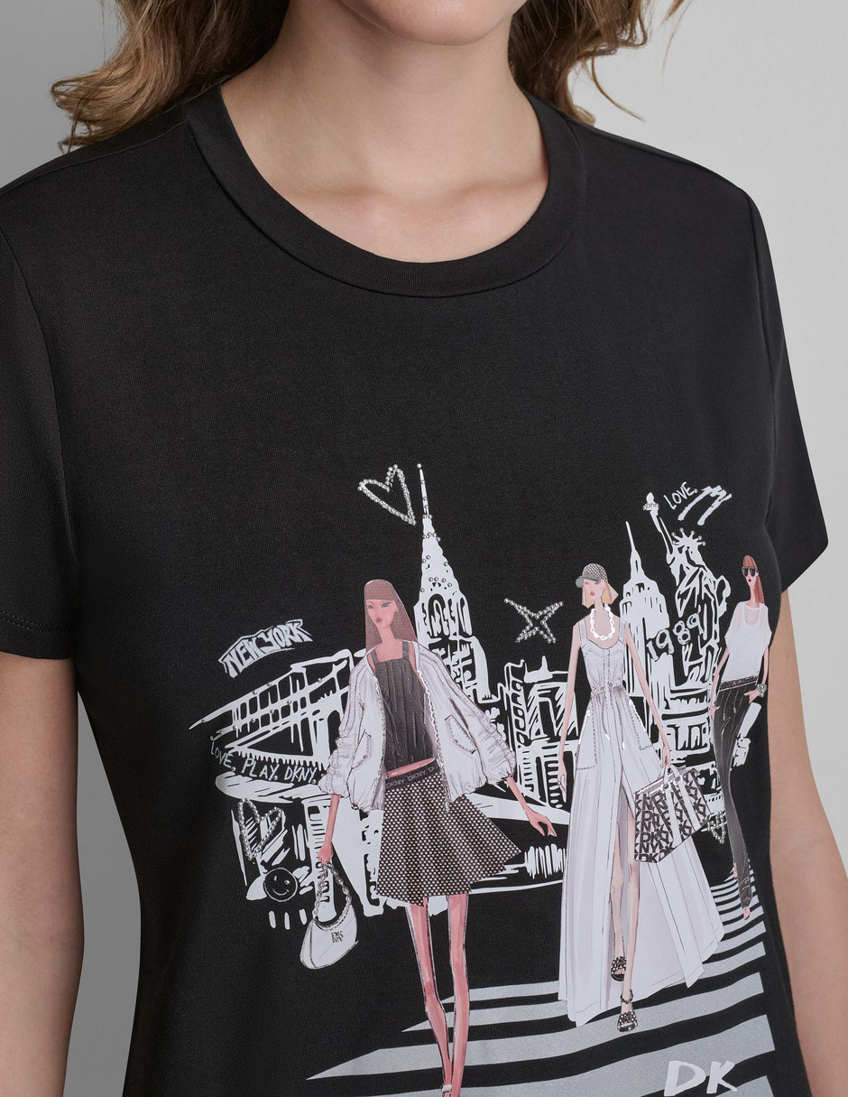 Playera manga corta cuello redondo para mujer 3