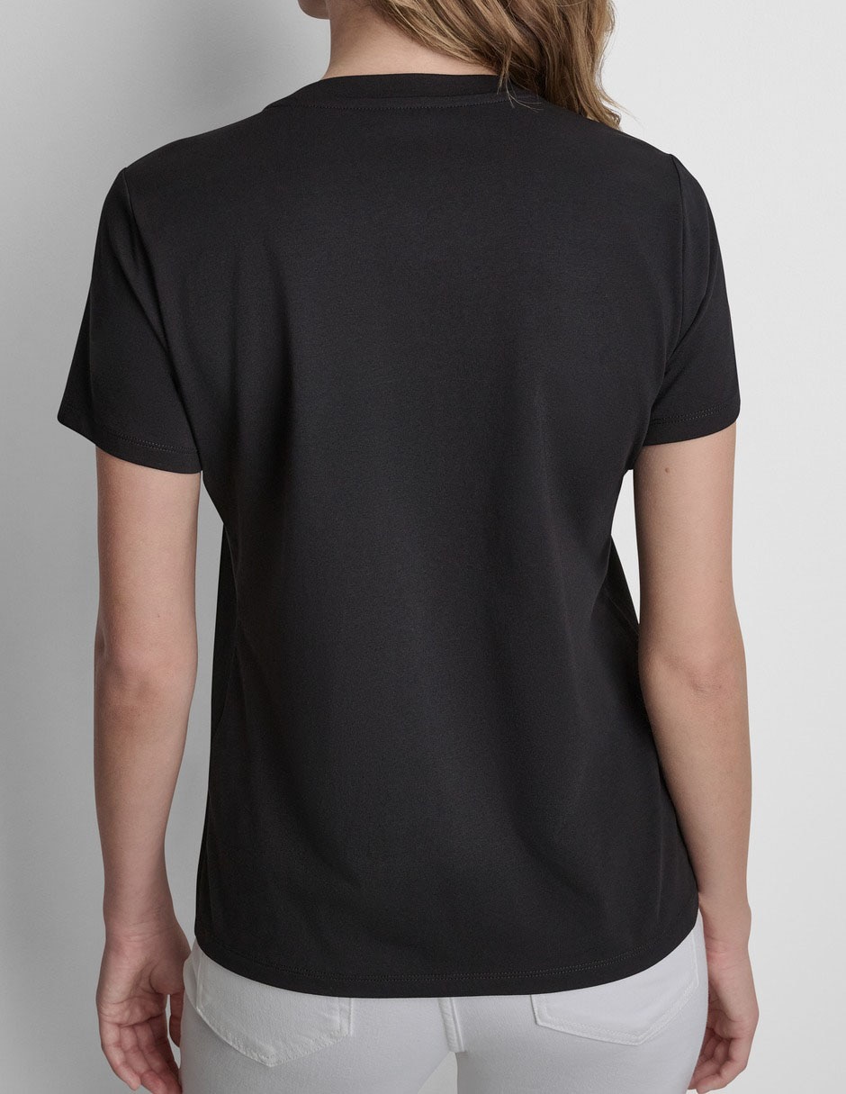 Playera manga corta cuello redondo para mujer 4