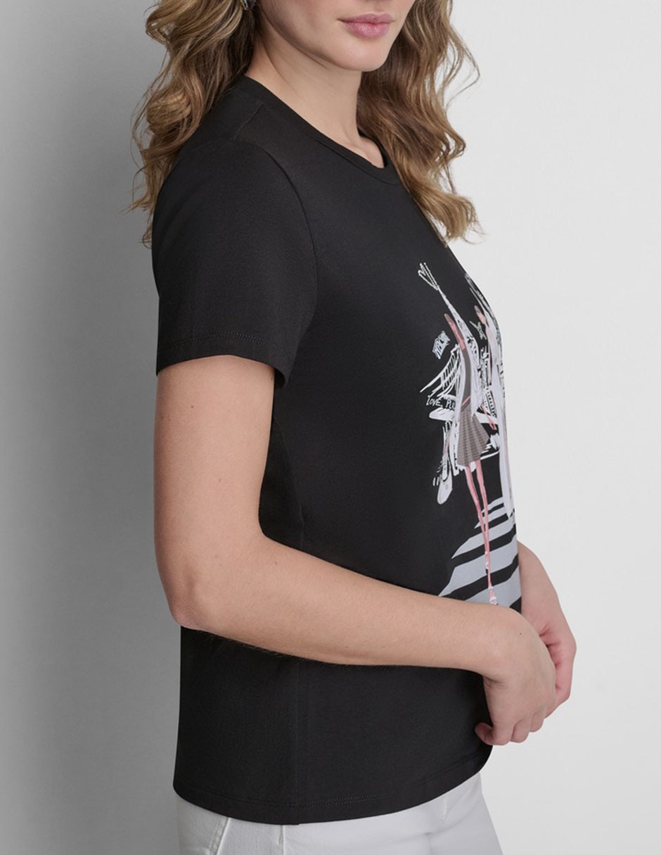 Playera manga corta cuello redondo para mujer 5