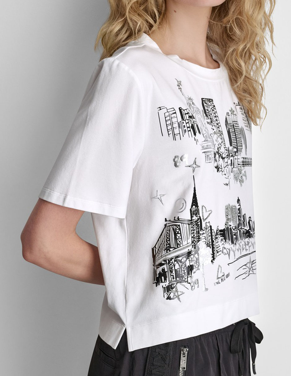 Playera manga corta cuello redondo para mujer 3