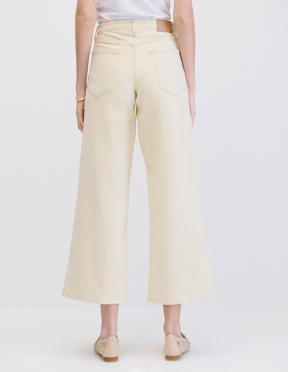 Jeans wide leg cintura alta para mujer 6