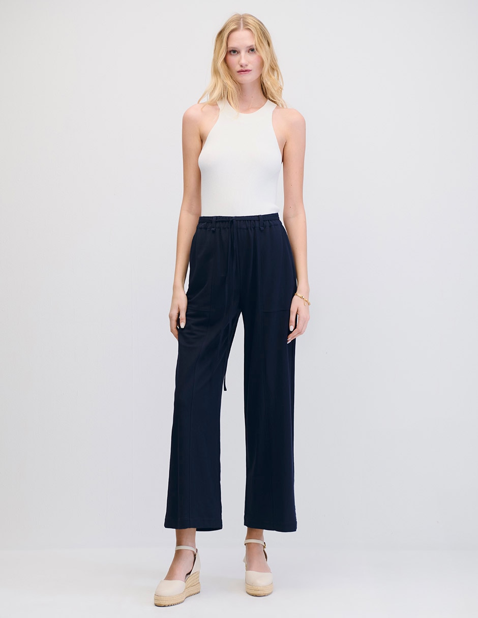 Pantalón regular julio wide leg para mujer