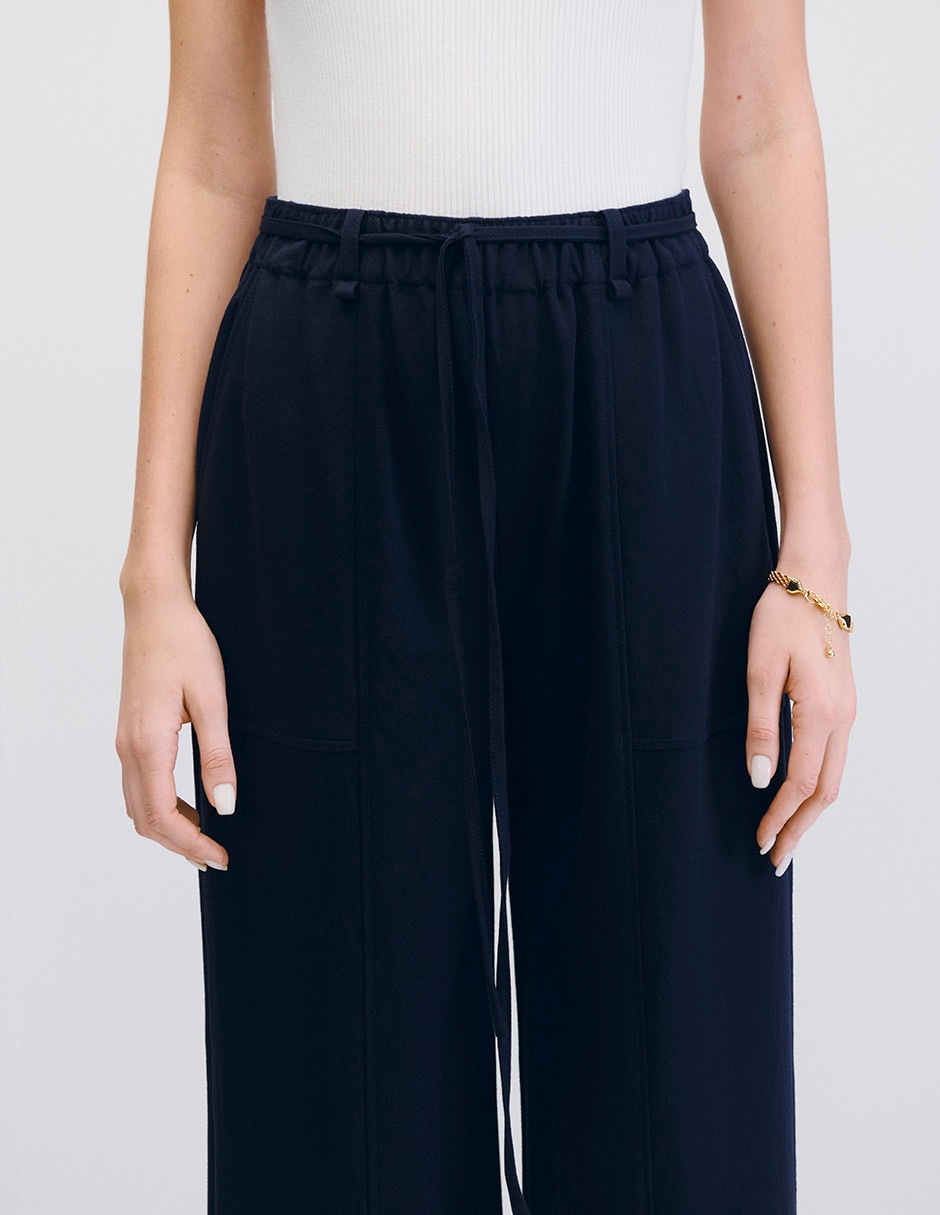 Pantalón regular julio wide leg para mujer