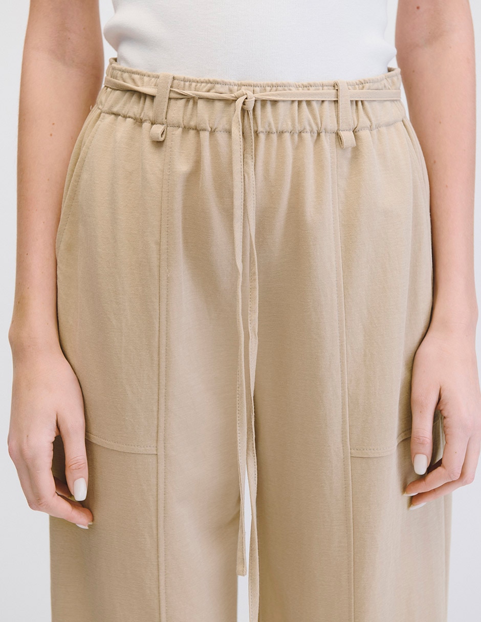 Pantalón regular julio wide leg para mujer