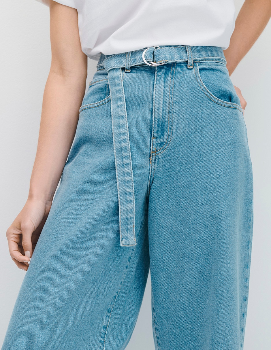 Jeans relaxed wide leg cintura alta julio wide leg c.p. Para mujer