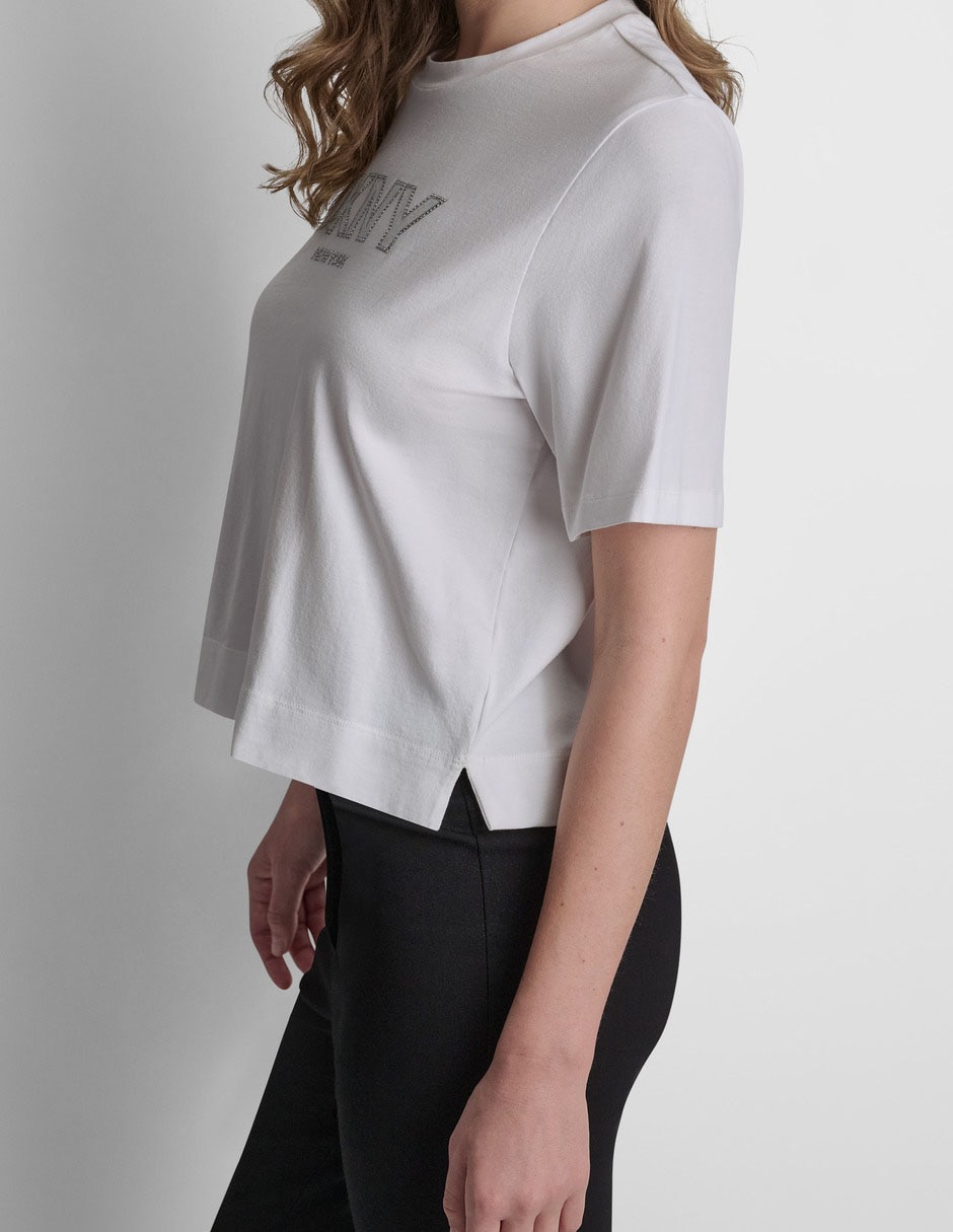Playera manga corta cuello redondo para mujer 5
