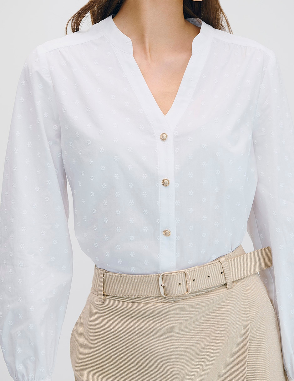 Blusa manga larga para mujer 7