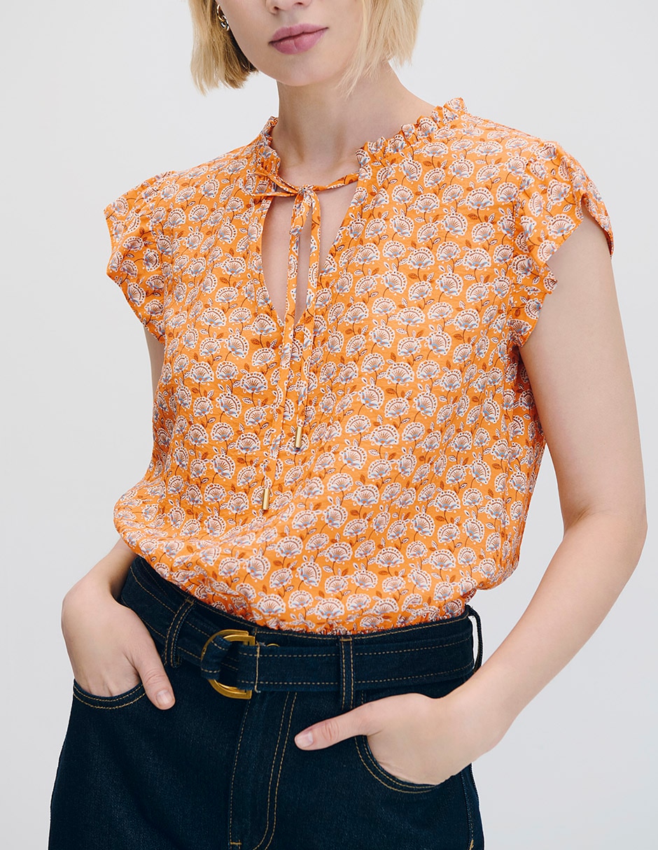 Blusa manga corta para mujer 7