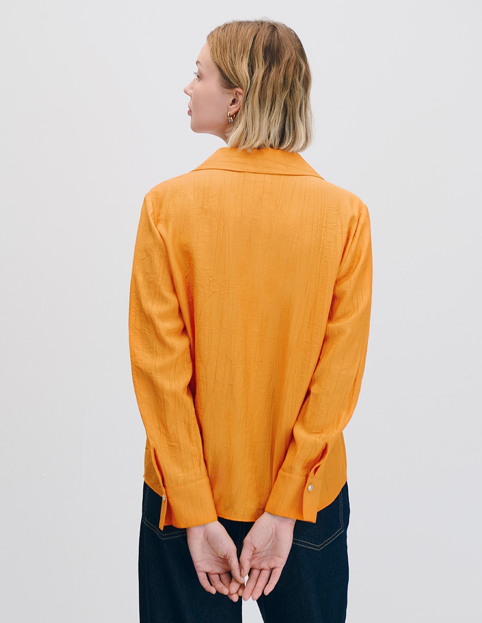 Blusa camisera manga larga para mujer 6