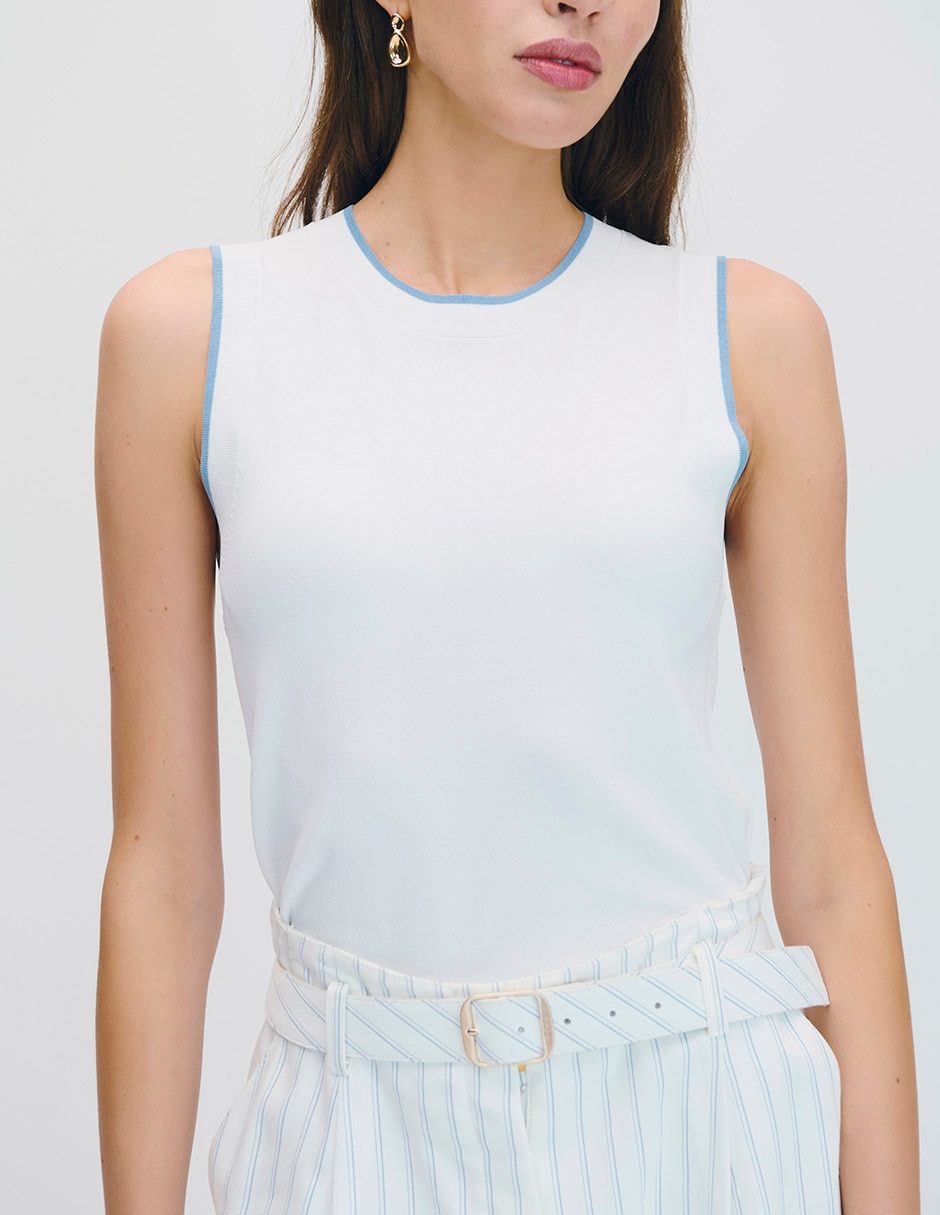 Blusa sin manga para mujer 7