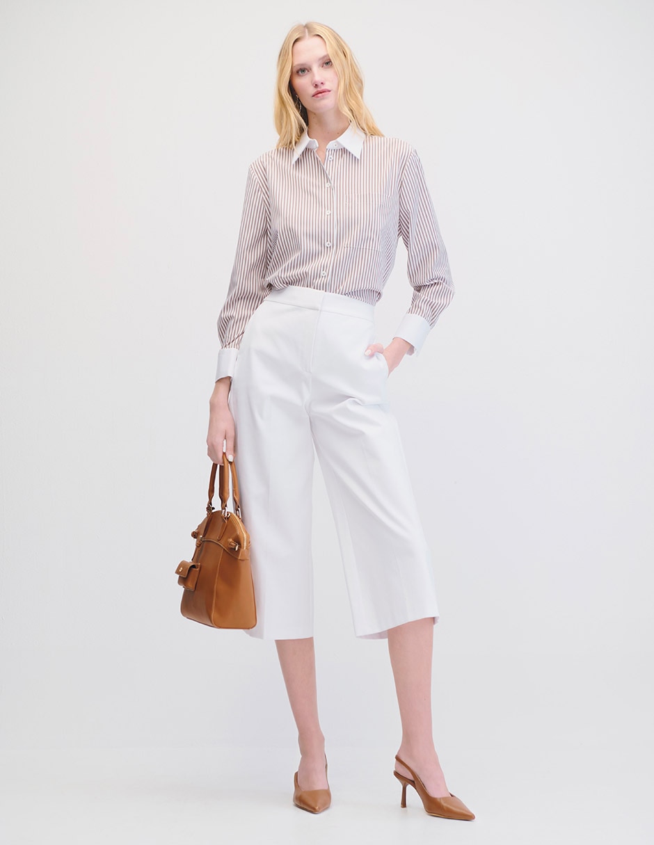 Blusa camisera manga larga para mujer 5