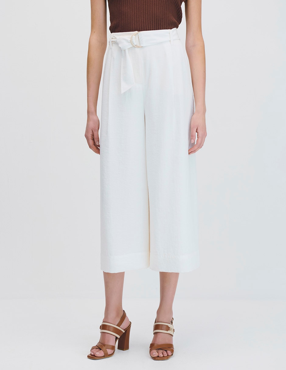 Pantalón coulotte amplio para mujer