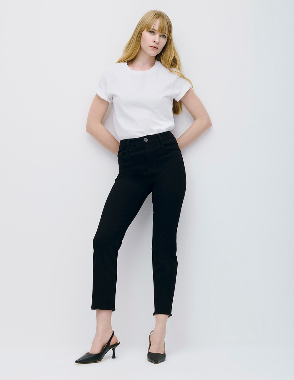 Jeans regular straight cintura straight c.p. Para mujer 2