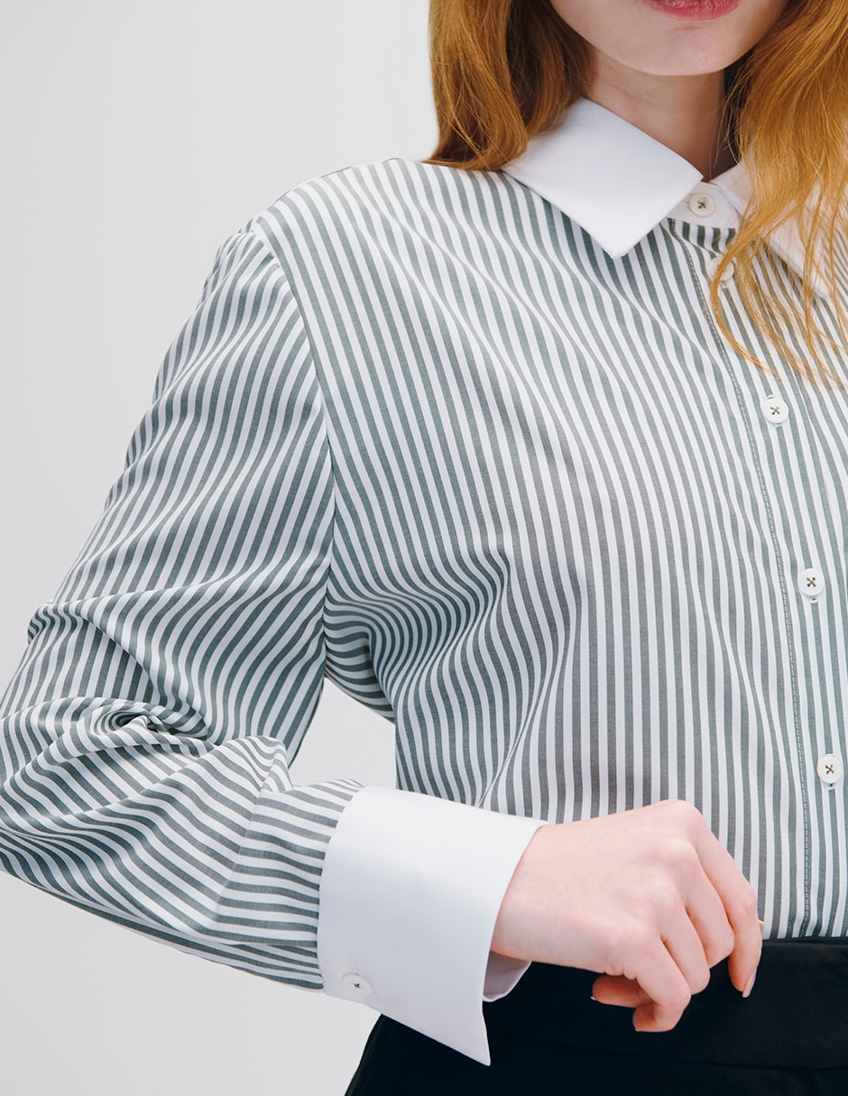 Blusa camisera manga larga para mujer 7