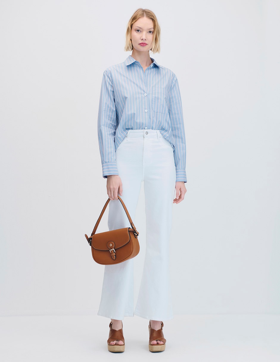 Blusa camisera manga larga para mujer 5