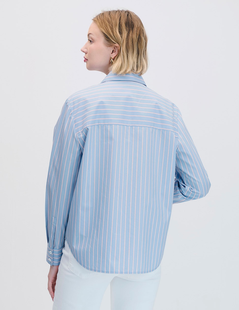 Blusa camisera manga larga para mujer 6