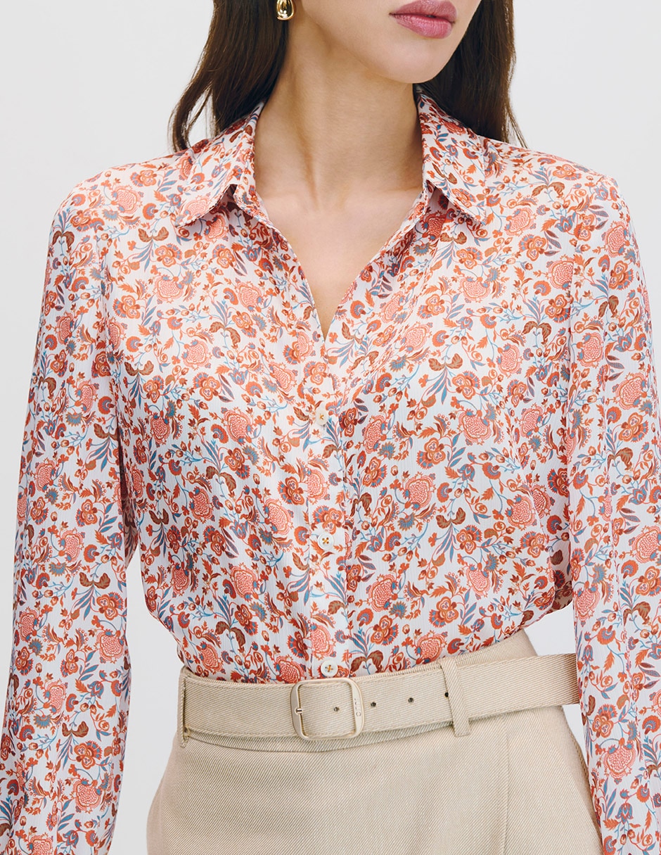 Blusa camisera manga larga para mujer 7