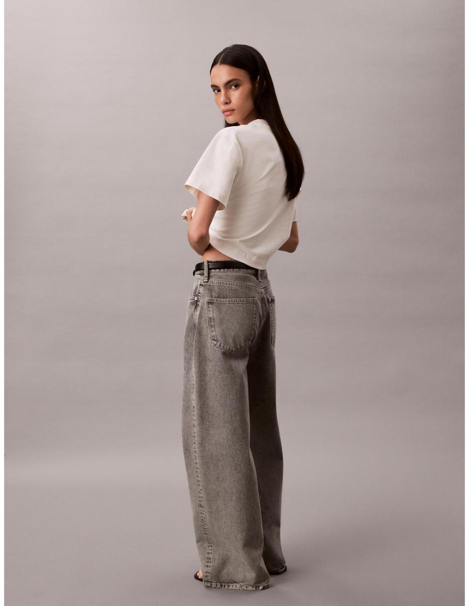 Manga corta calvin klein cuello redondo para mujer