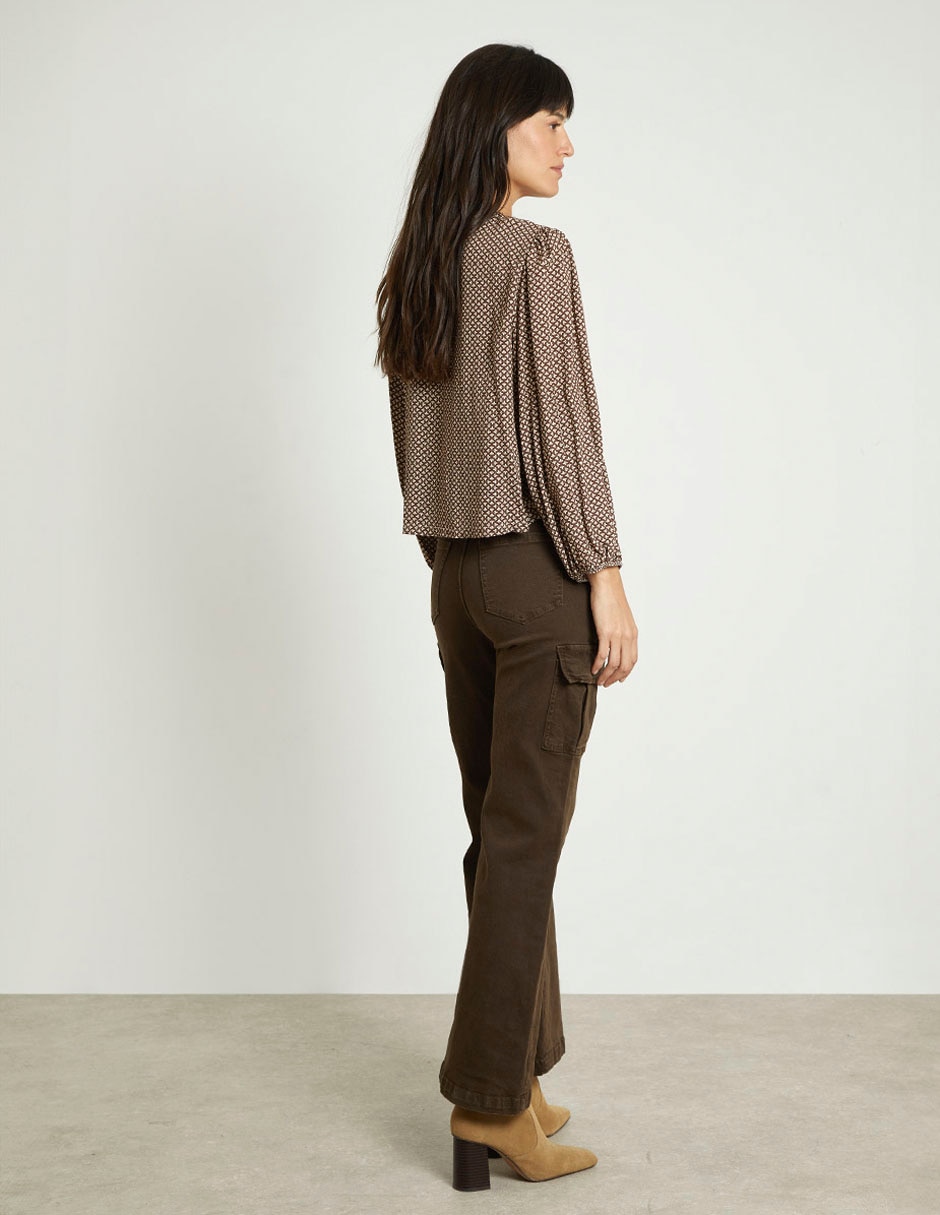 Pantalón cargo straight para mujer 4