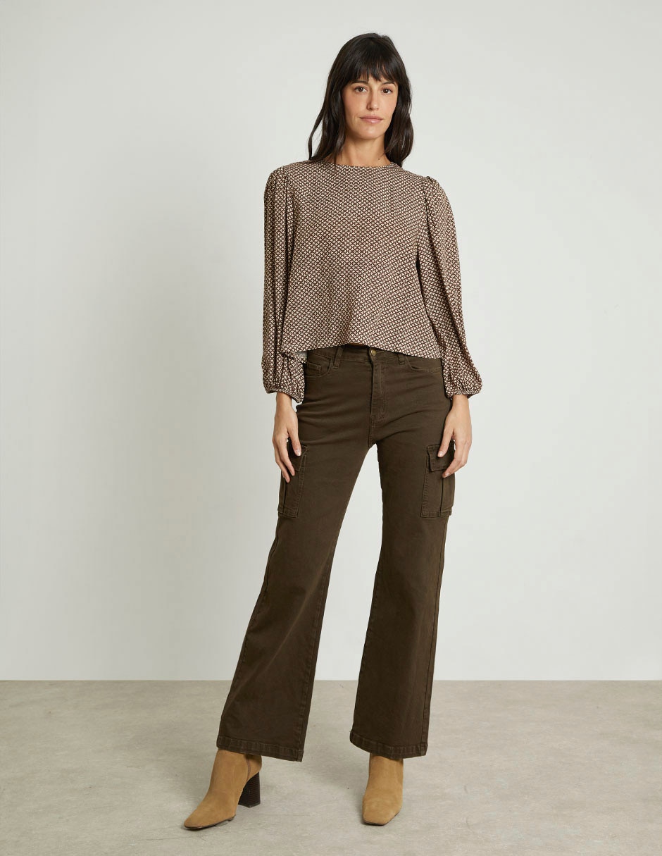 Pantalón cargo straight para mujer 3