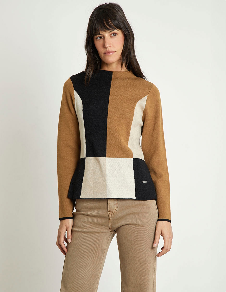 Suéter cuello redondo para mujer