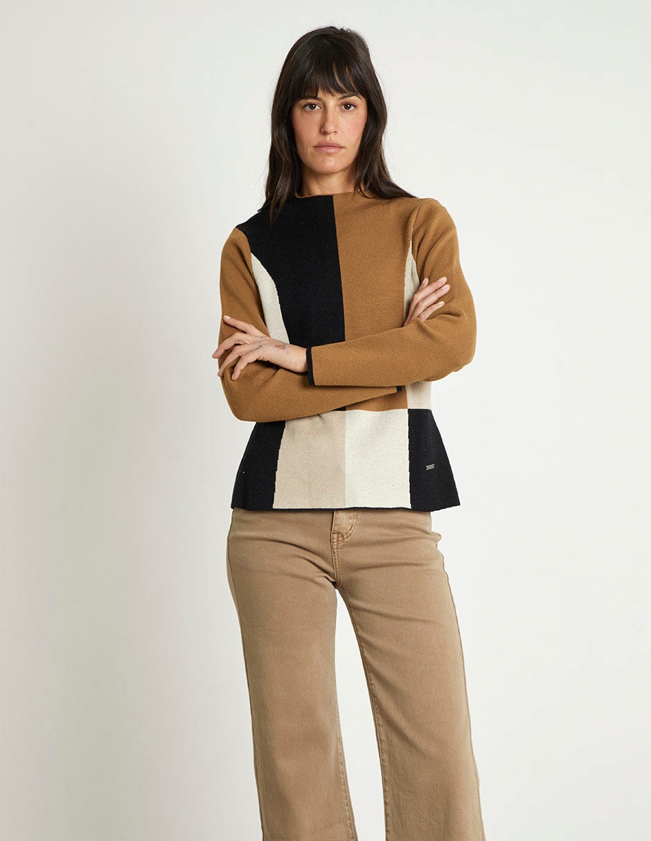 Suéter cuello redondo para mujer