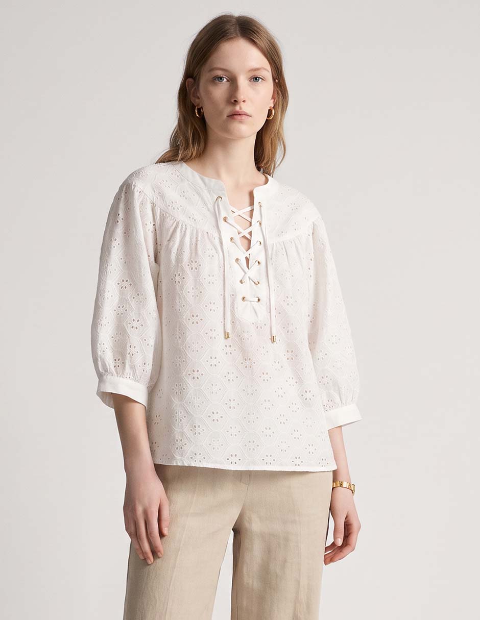 Blusa manga 3/4 para mujer