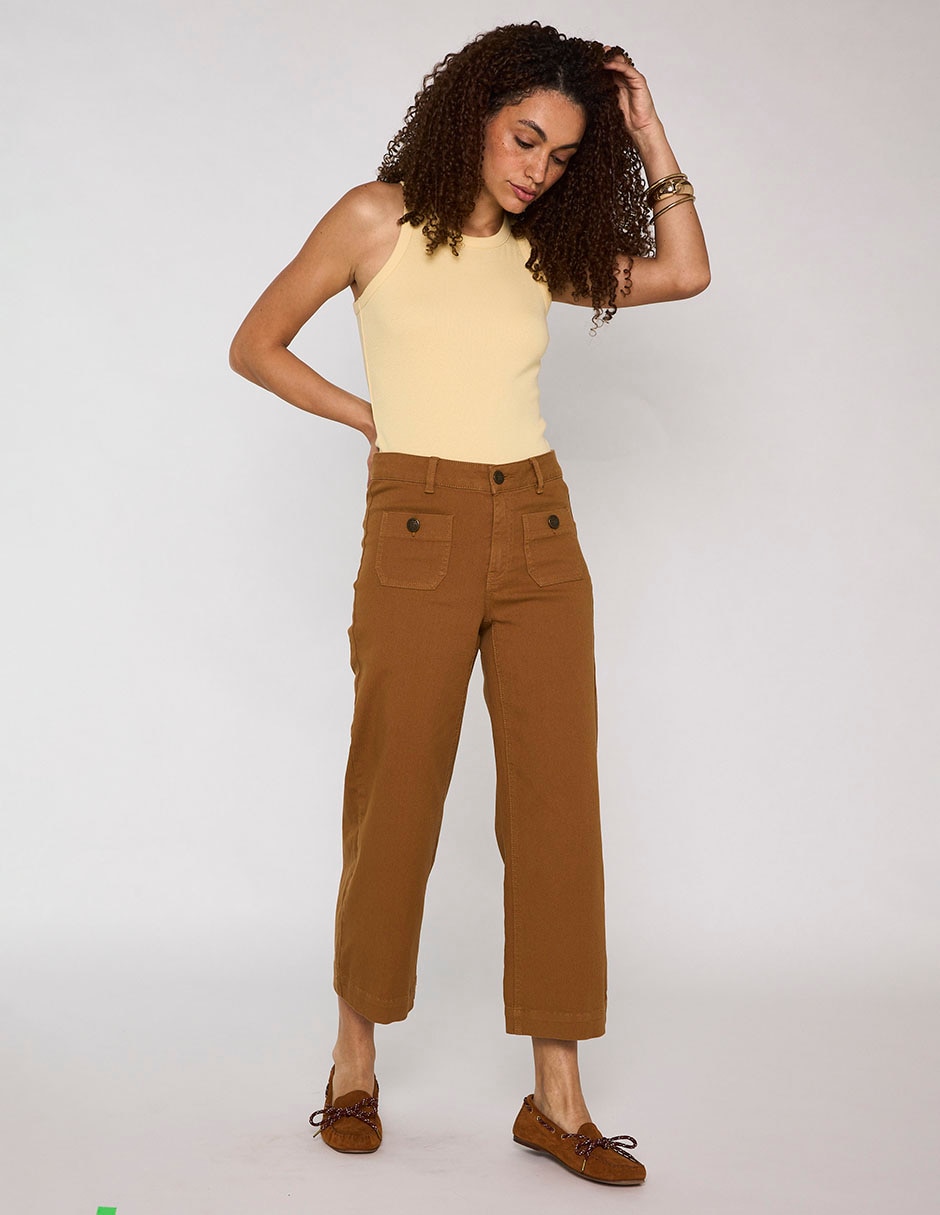 Jeans capri amplio Maison 123 para mujer
