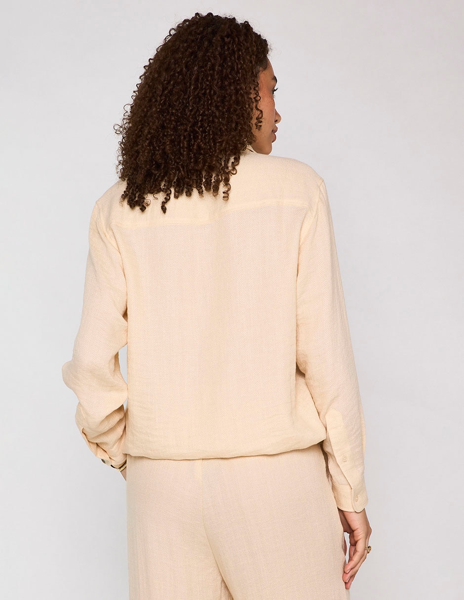 Blusa camisera manga larga para mujer 2
