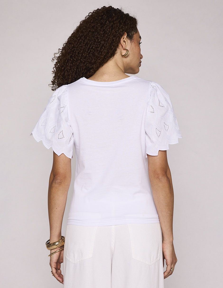 Playera manga corta cuello redondo mujer 4