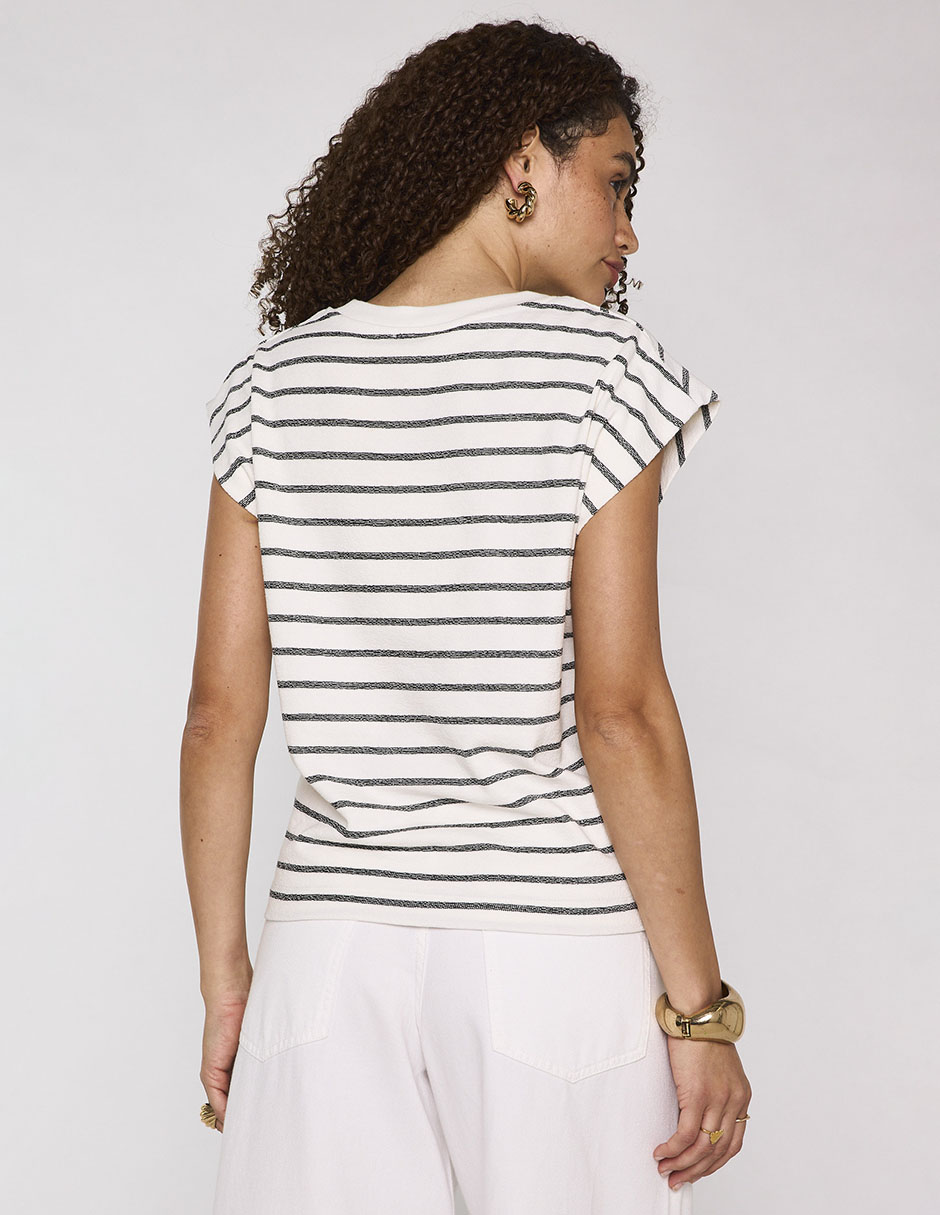 Playera manga corta cuello redondo para mujer 4