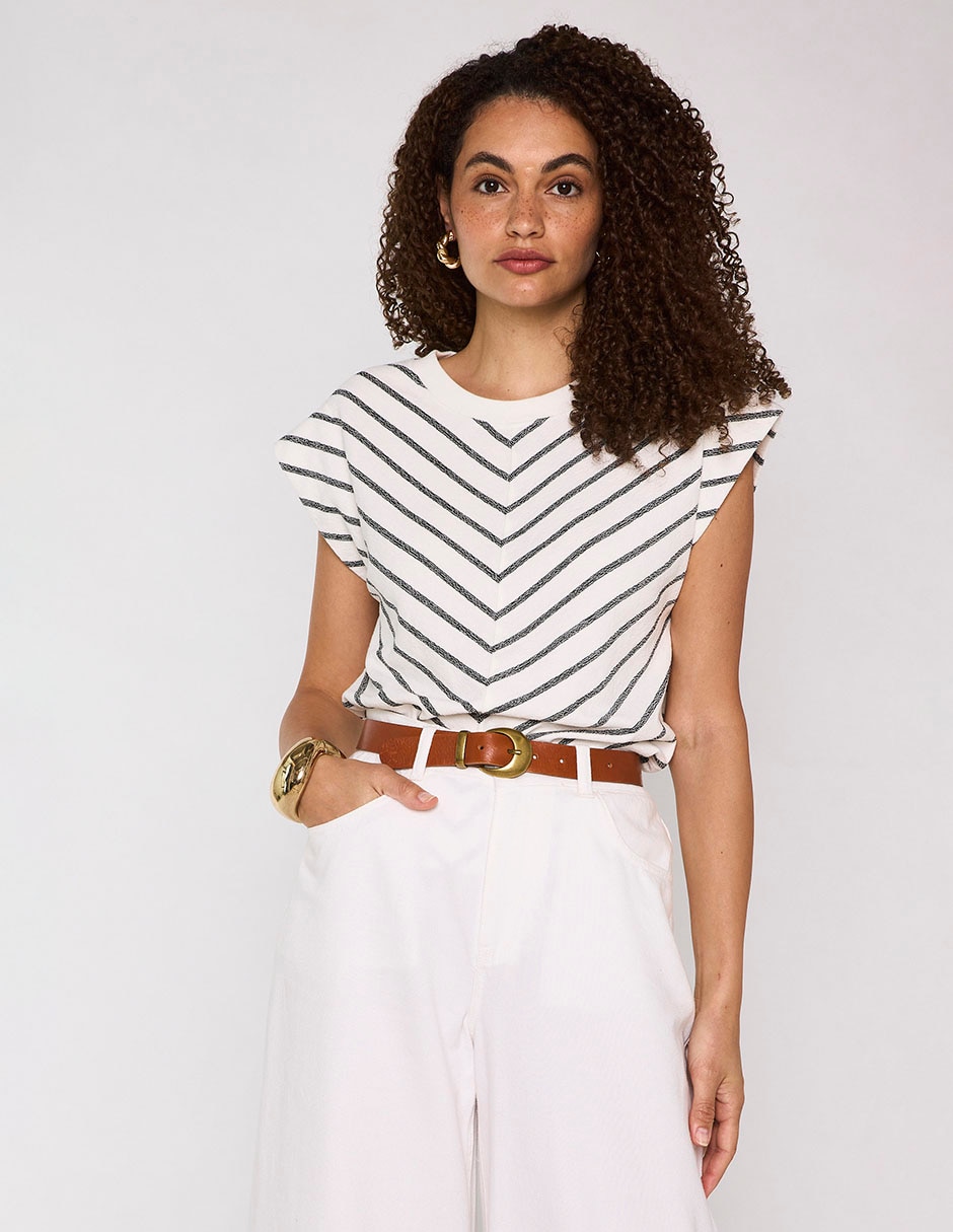 Playera manga corta cuello redondo para mujer Playera manga corta cuello redondo para mujer