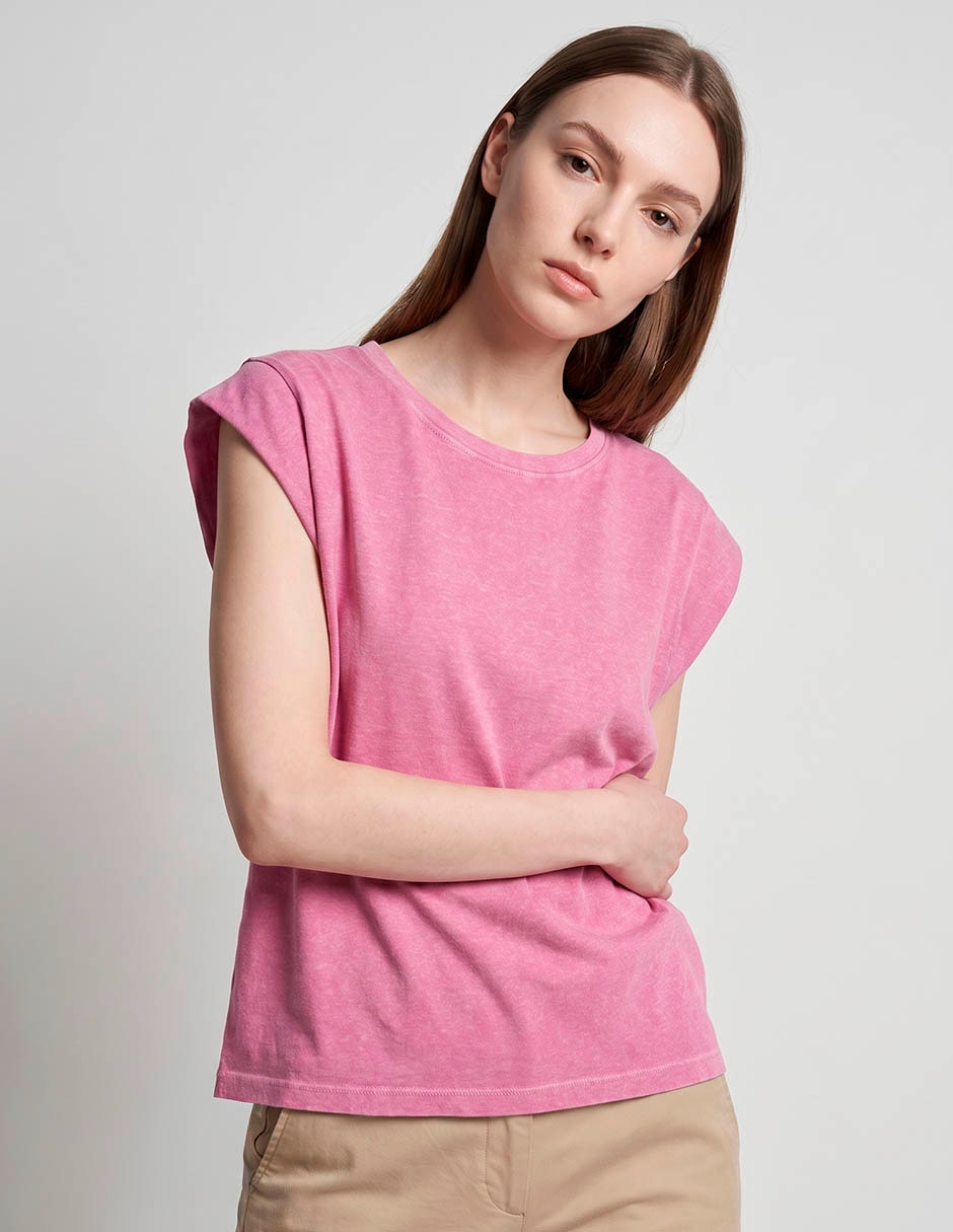 Playera manga corta cuello redondo para mujer Playera manga corta cuello redondo para mujer