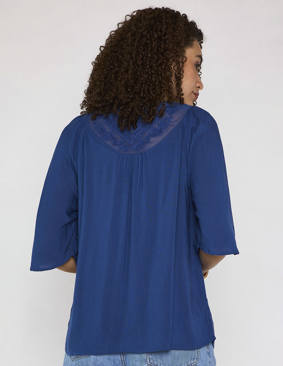 Blusa Maison 123 manga al codo para mujer